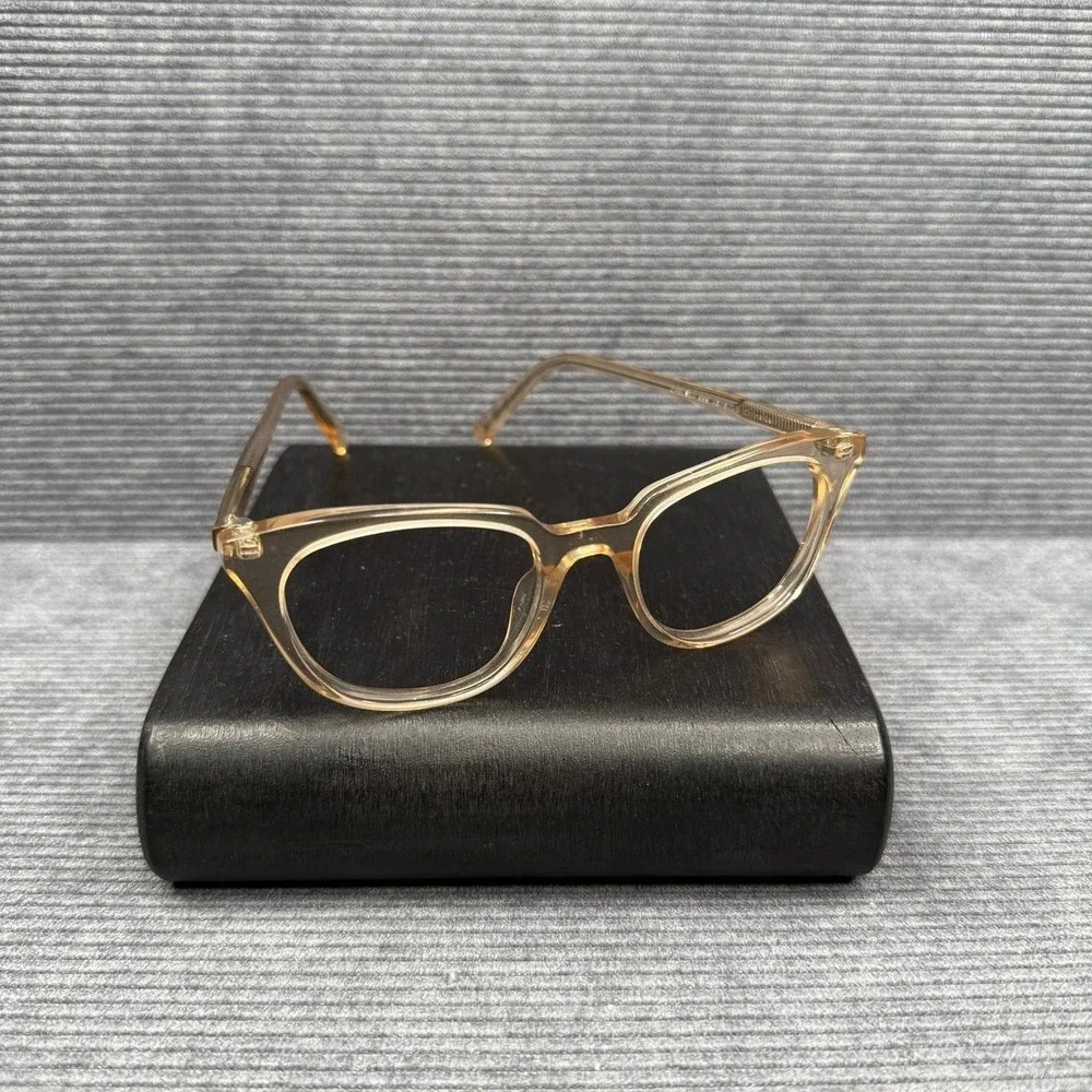 Warby Parker Chelsea 665 Eyeglasses Frames Crystal‎ Champagne Amber 48-19-145